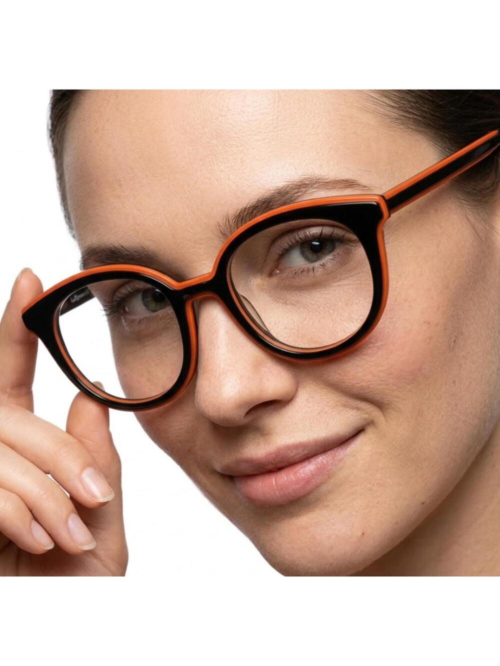 L.A.Eyeworks Sippy Cup 782 Eyeglasses Japan Orange Round